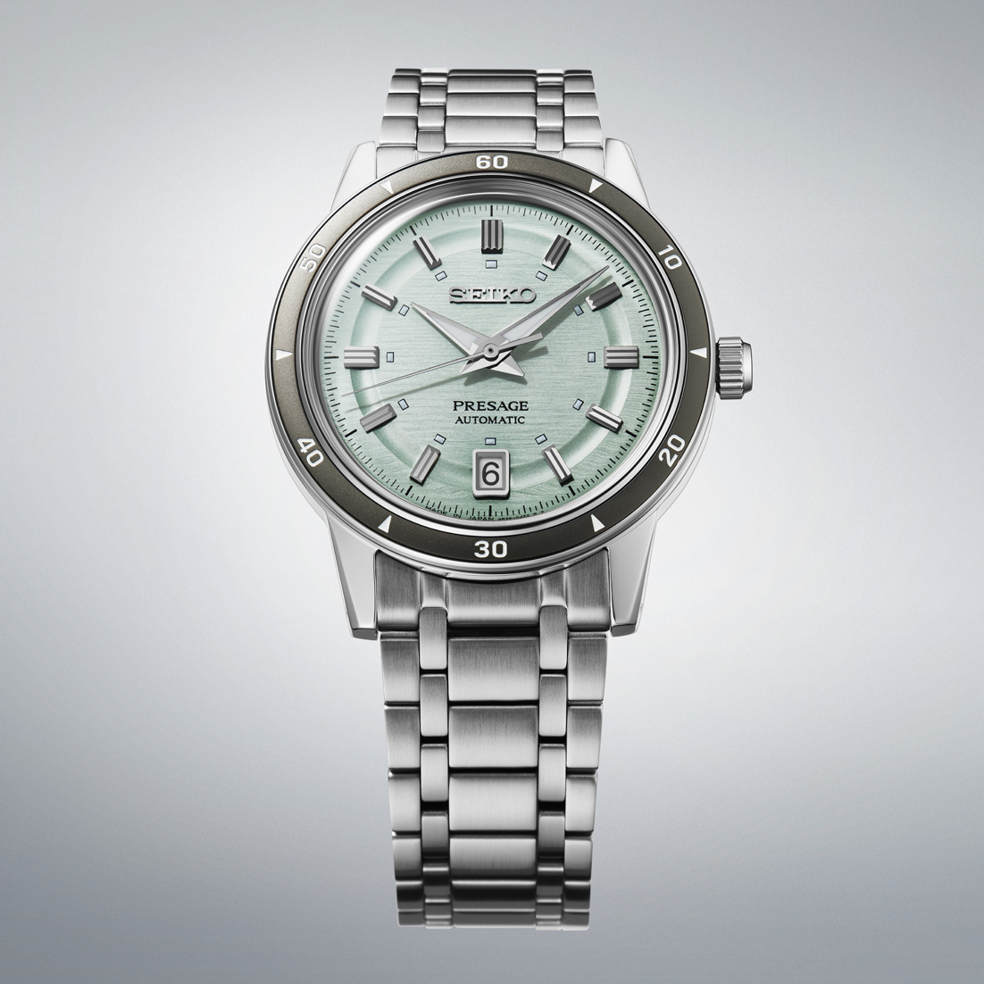 Seiko Presage Style 60's Ice Green Automatic Stainless Steel Men's Watch SRPL71J1