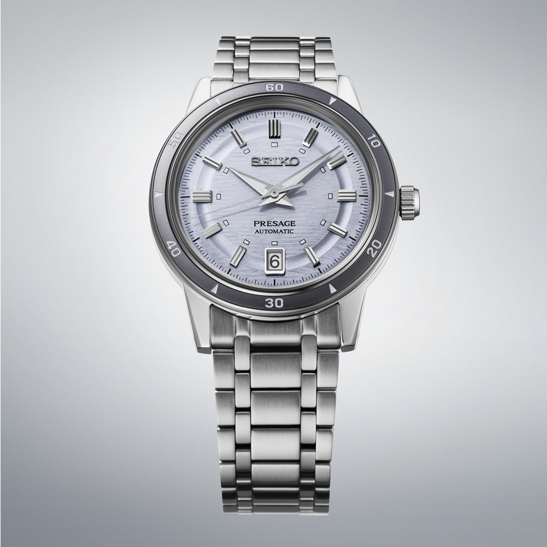 Seiko Presage Style 60's Ice Blue Automatic Stainless Steel Men's Watch SRPL73J1