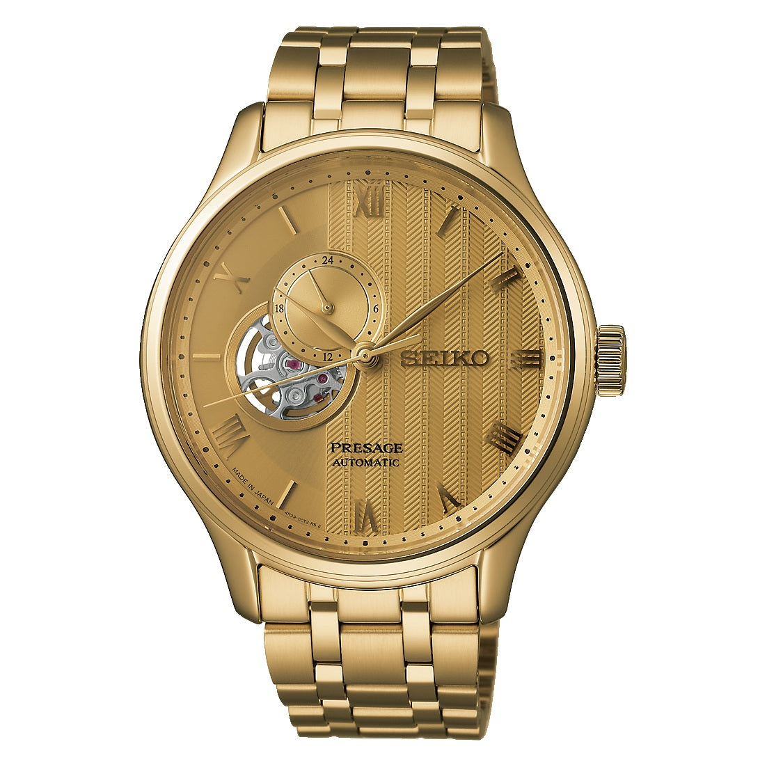 Seiko Presage Japanese Zen Garden "Kyoto Golden Age" Open Heart Automatic Men's Watch SSA468J1