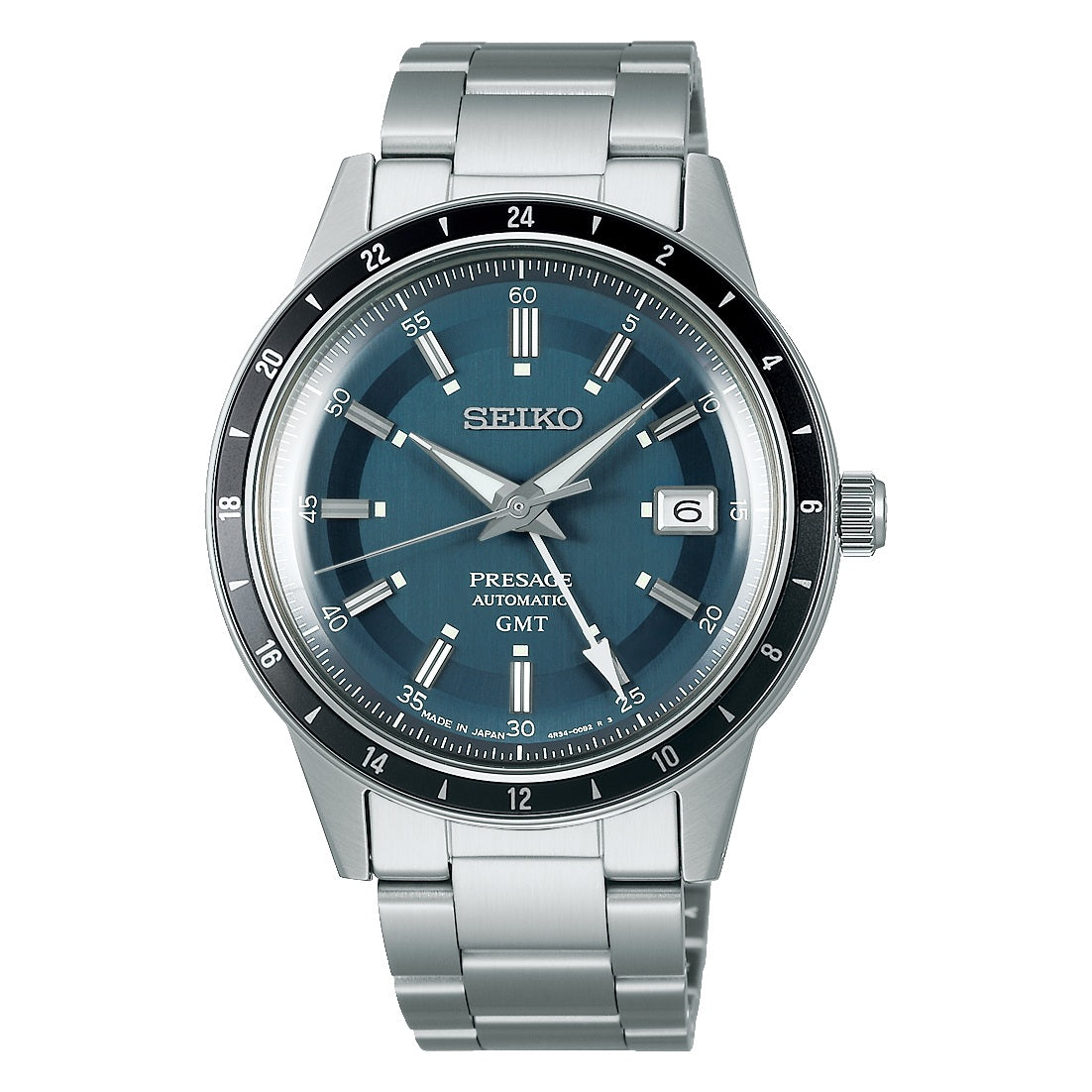 Seiko Presage Style '60s GMT Automatic Blue-Grey Dial Men's Watch SSK009J1