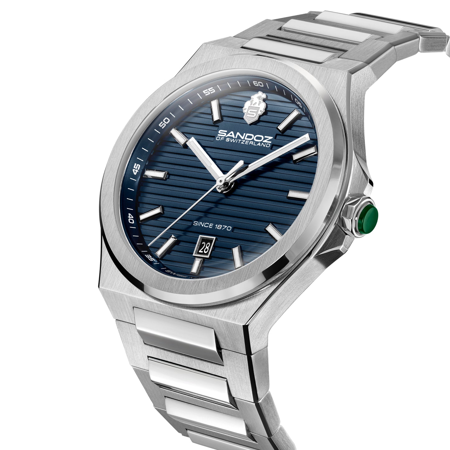 Sandoz Chanet Blue Patterned Dial Quartz Men's Watch SZWGH0000829