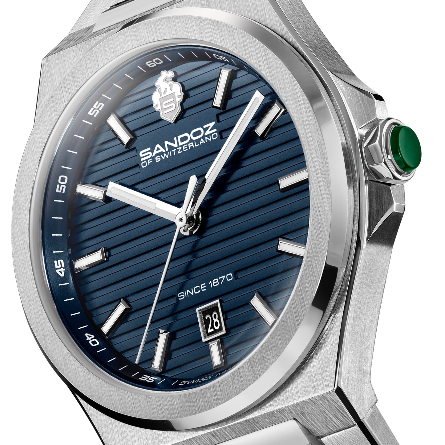 Sandoz Chanet Blue Patterned Dial Quartz Men's Watch SZWGH0000829