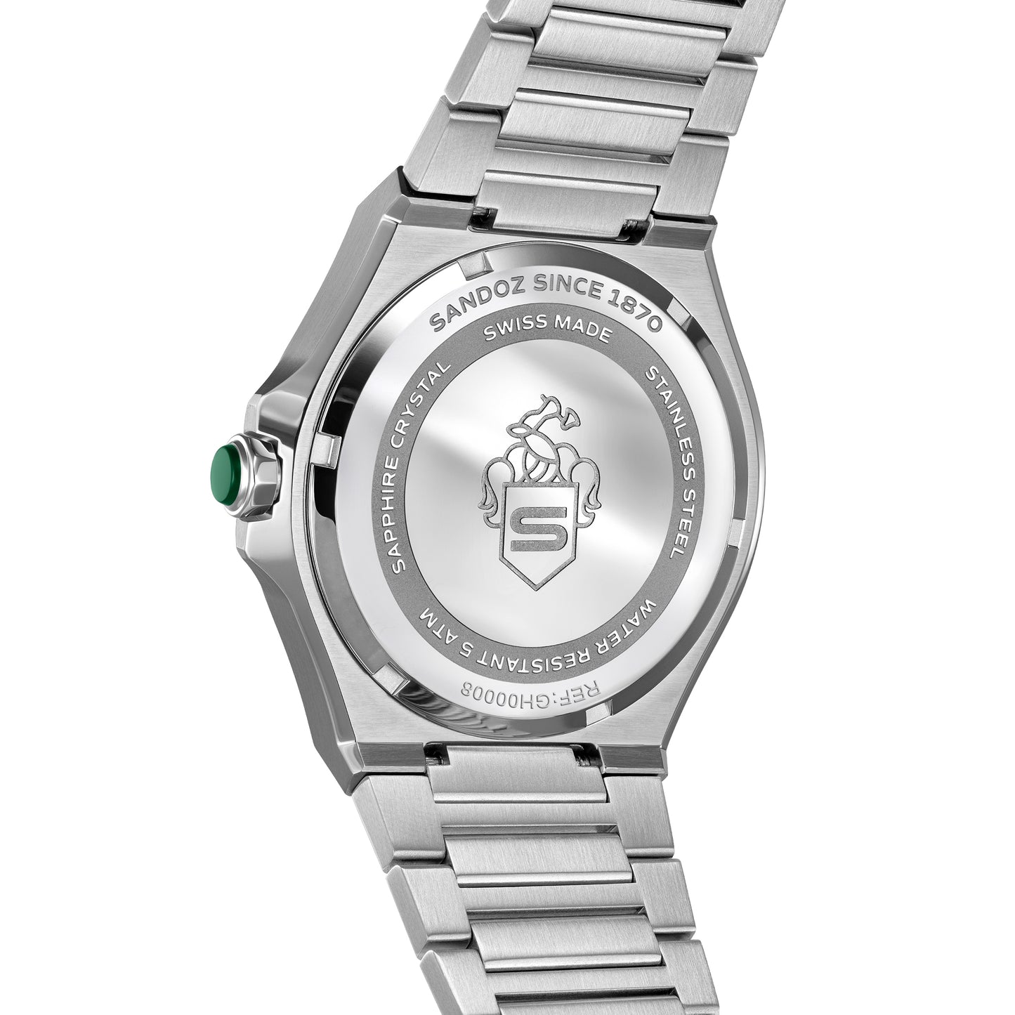 Sandoz Chanet Anthracite Grey Patterned Dial Quartz Men's Watch SZWGH0000830