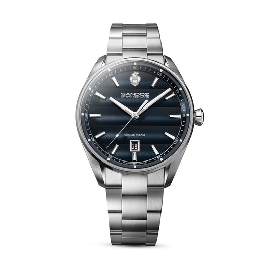 Sandoz Bachelin Stainless Steel Blue Dial Men's Quartz Watch SZWGH0001109