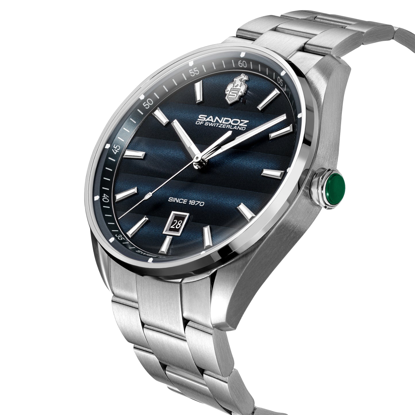 Sandoz Bachelin Stainless Steel Blue Dial Men's Quartz Watch SZWGH0001109