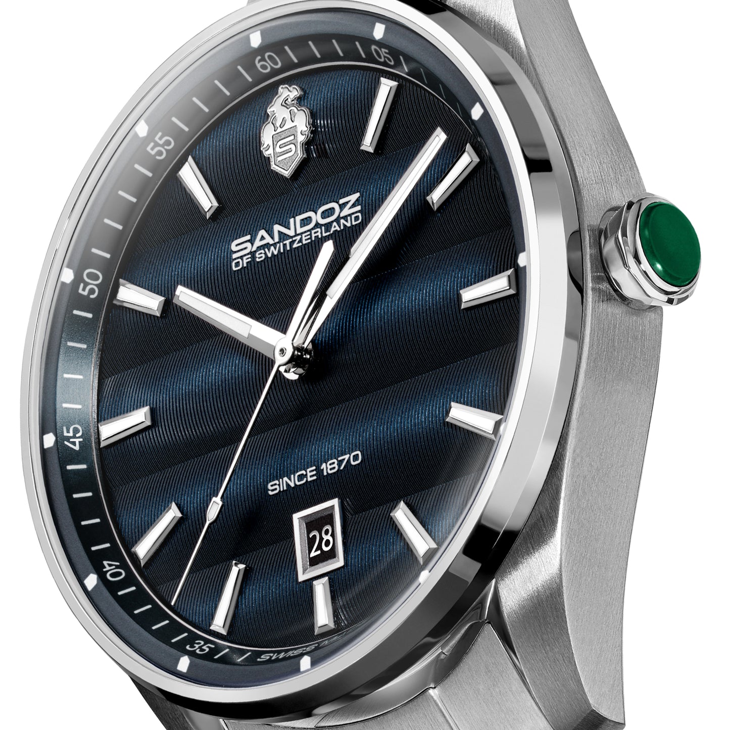 Sandoz Bachelin Stainless Steel Blue Dial Men's Quartz Watch SZWGH0001109