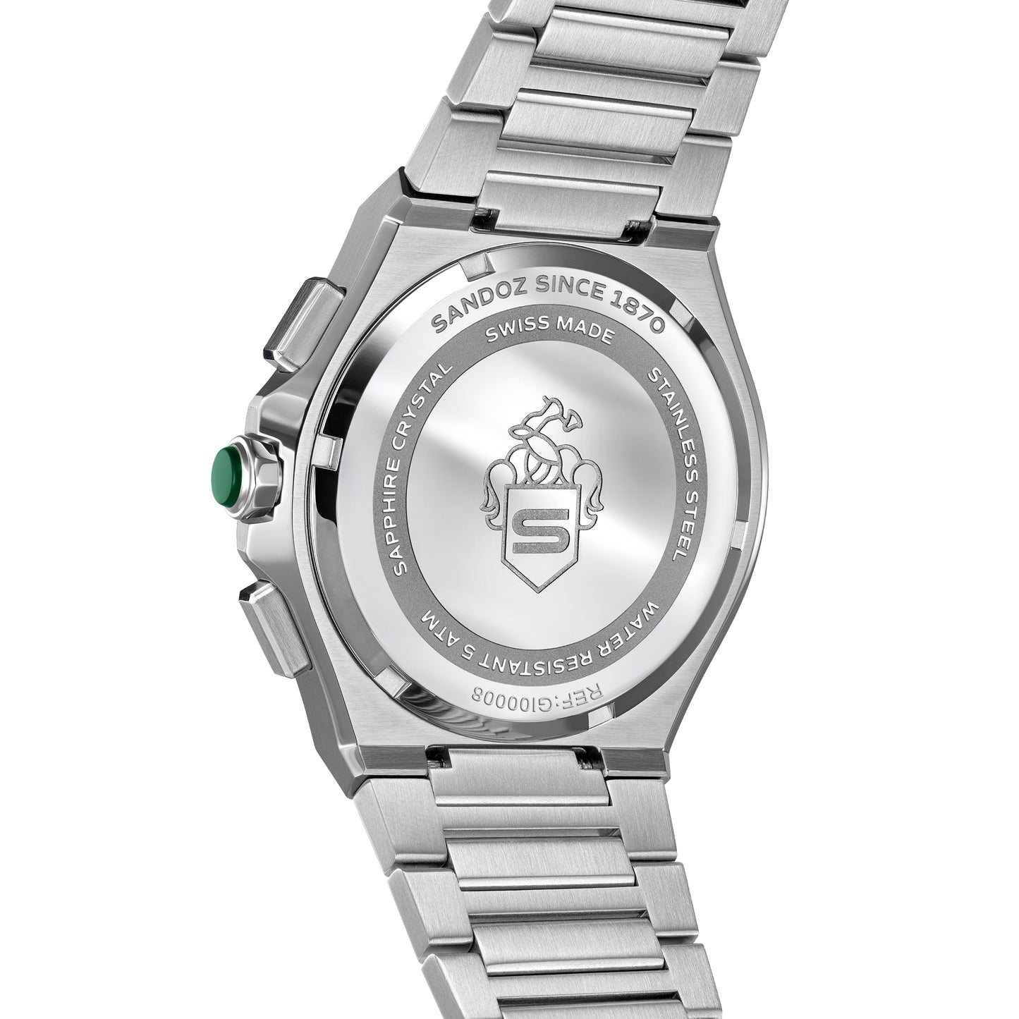 Sandoz Chanet Silver Patterned Dial Quartz Chronograph Men's Watch SZWGI0000824