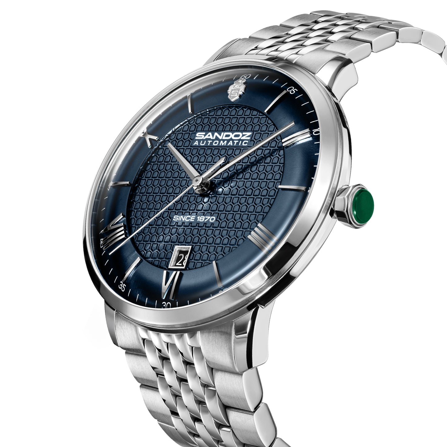 Sandoz Rochettes Automatic Blue Sunbrushed Dial Men's Watch SZWGL0000202