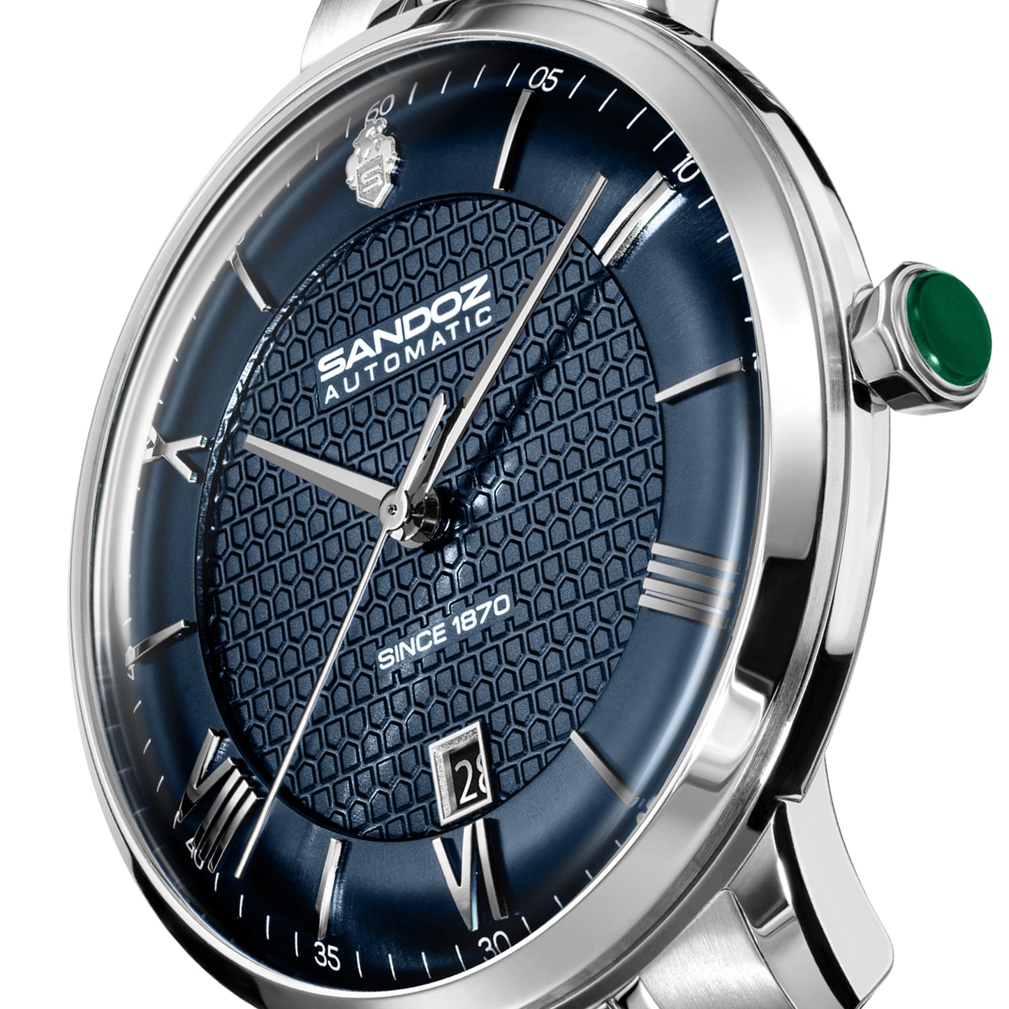Sandoz Rochettes Automatic Blue Sunbrushed Dial Men's Watch SZWGL0000202