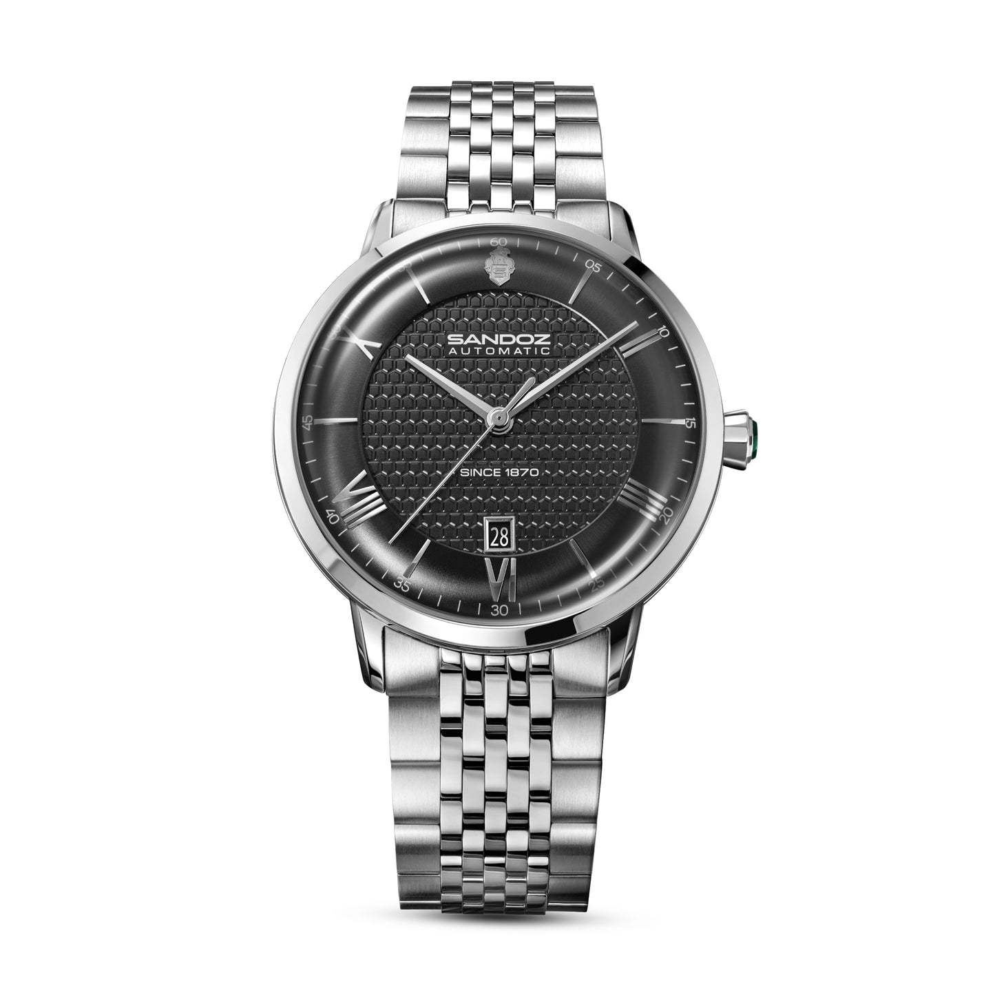 Sandoz Rochettes Automatic Black Bombe Sunray Dial Men's Watch SZWGL0000203