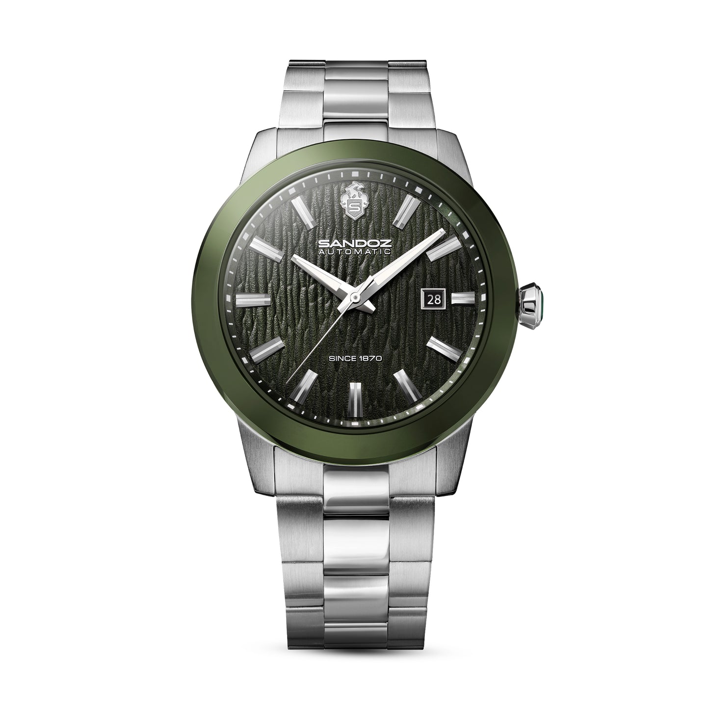 Sandoz Tivoli Automatic Stainless Steel Green Dial Men's Watch SZWGL0000401