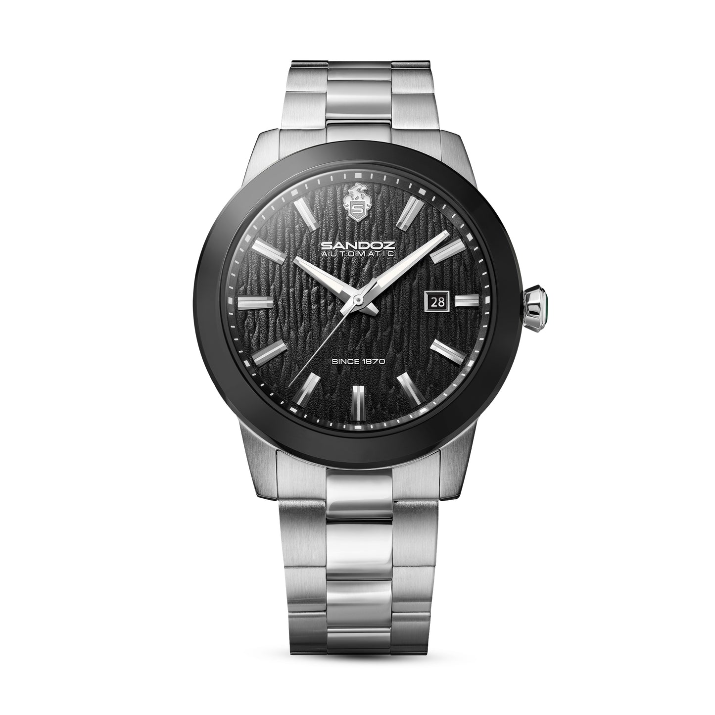 Sandoz Tivoli Automatic Stainless Steel Black Dial Men's Watch SZWGL0000402