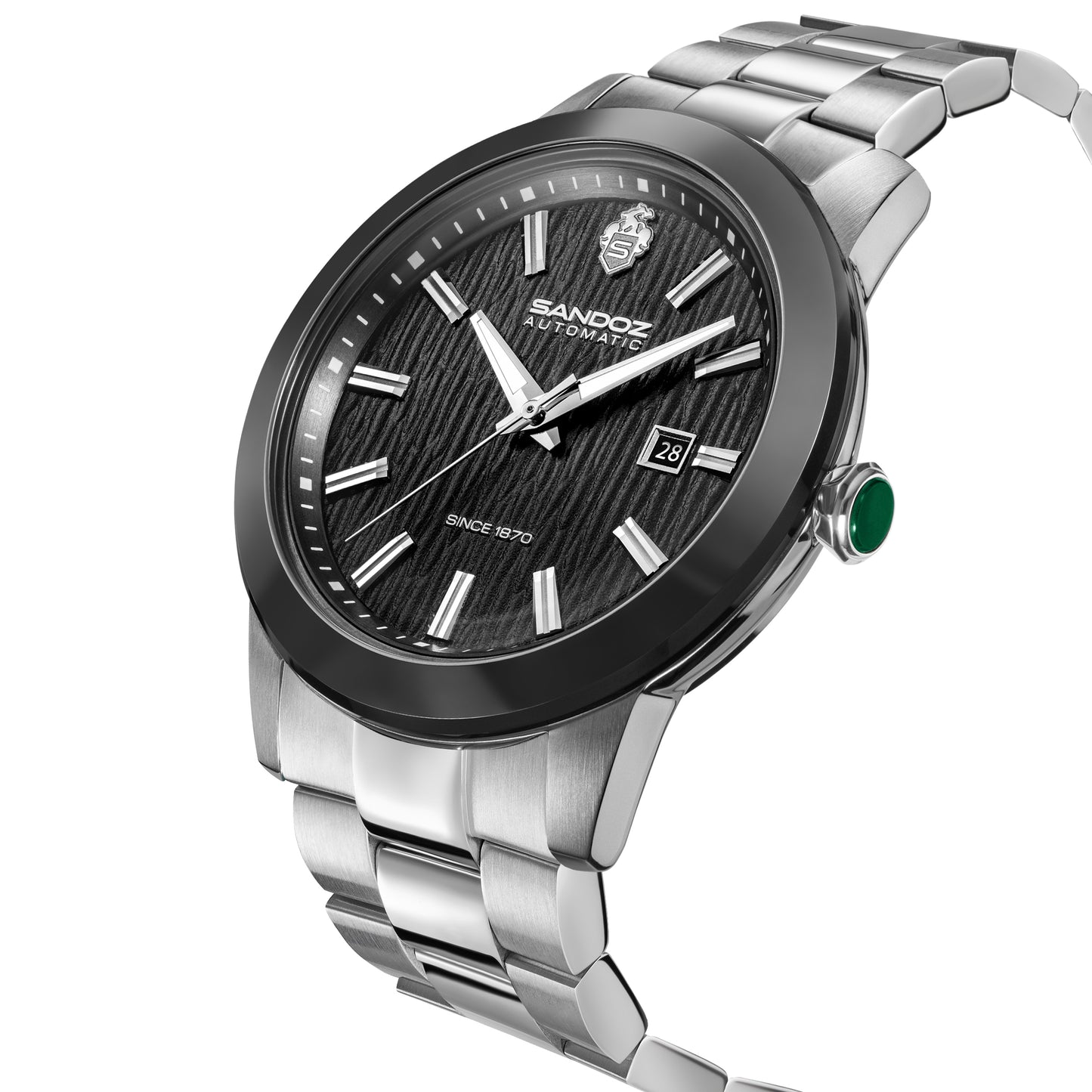 Sandoz Tivoli Automatic Stainless Steel Black Dial Men's Watch SZWGL0000402