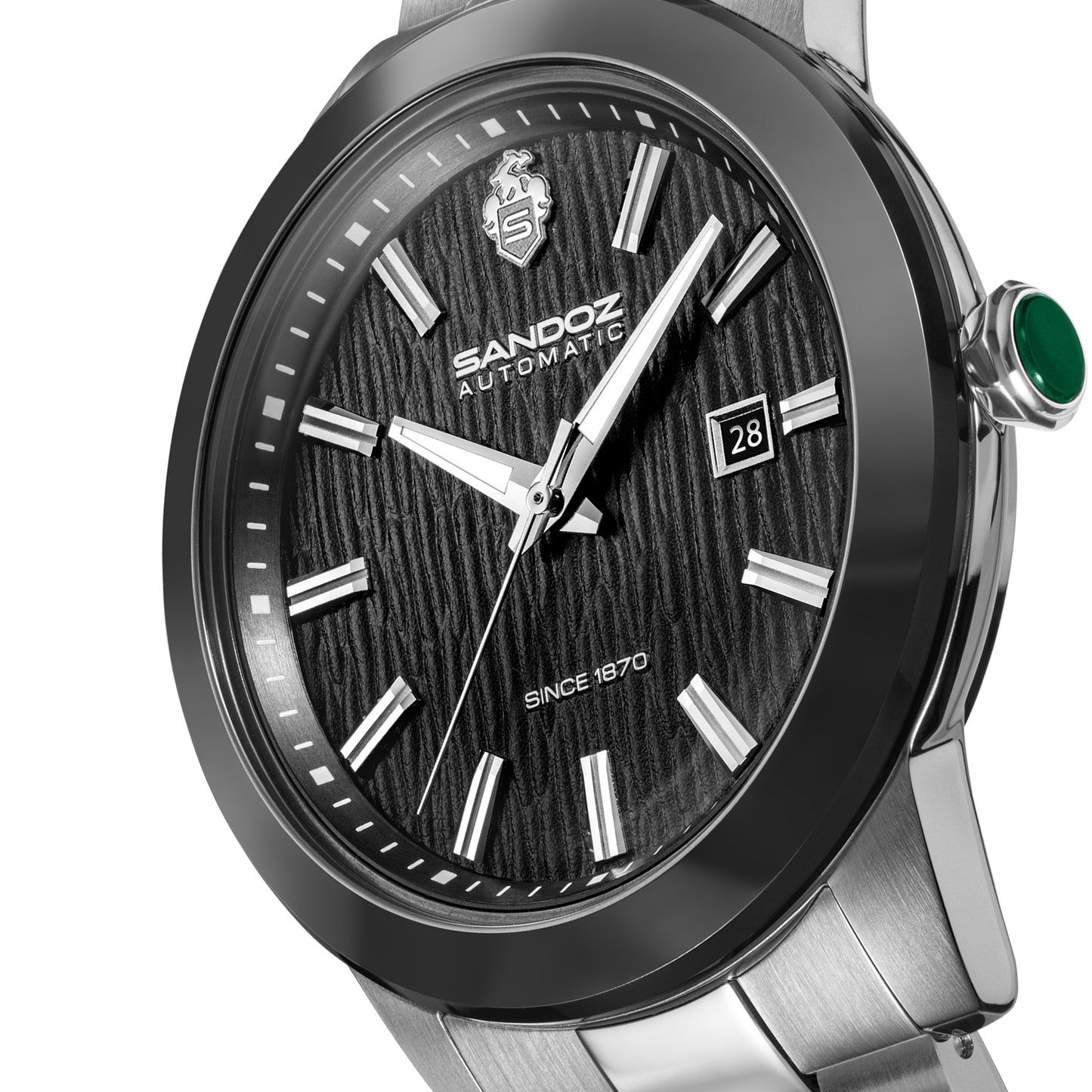 Sandoz Tivoli Automatic Stainless Steel Black Dial Men's Watch SZWGL0000402
