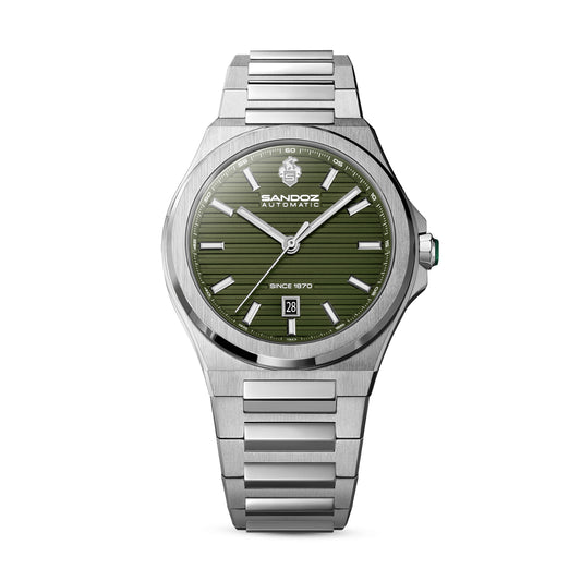 Sandoz Chanet Automatic Olive Dial Men's Watch SZWGL0000801