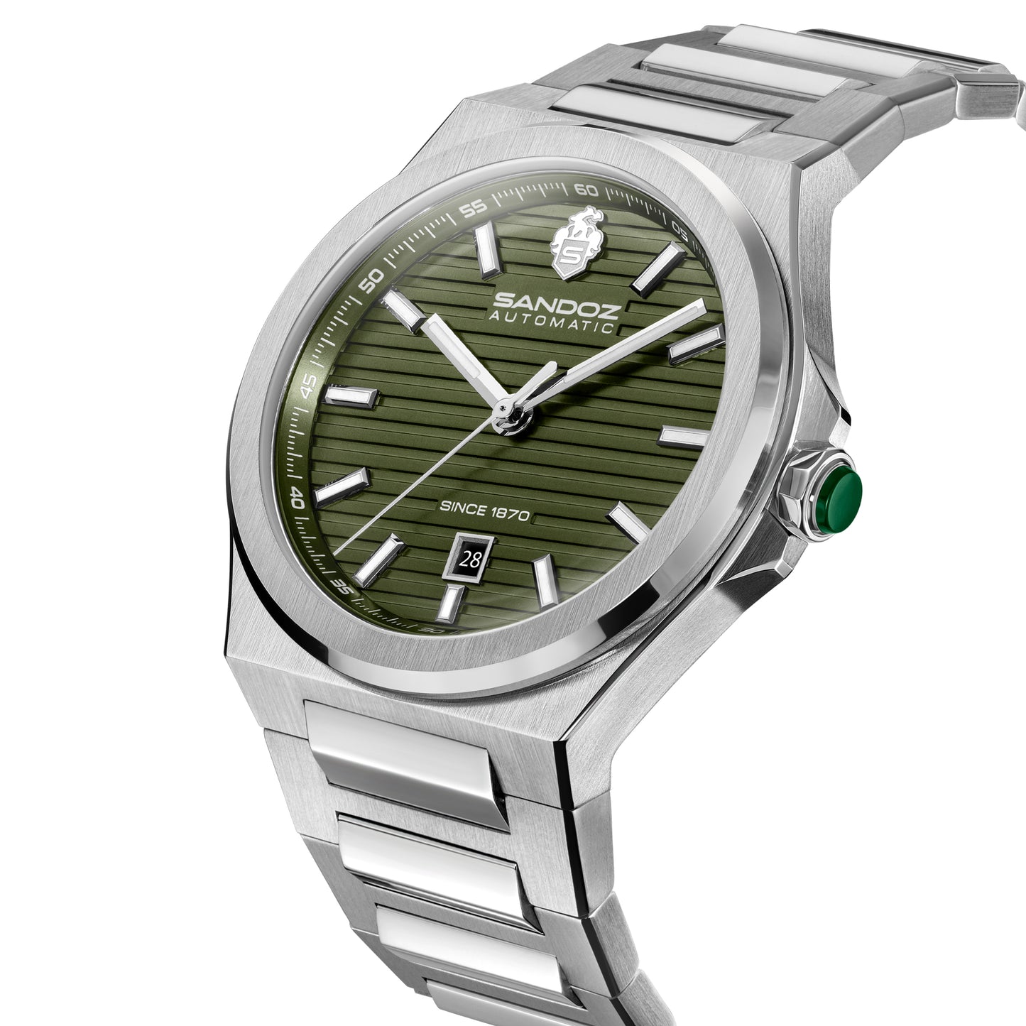 Sandoz Chanet Automatic Olive Dial Men's Watch SZWGL0000801