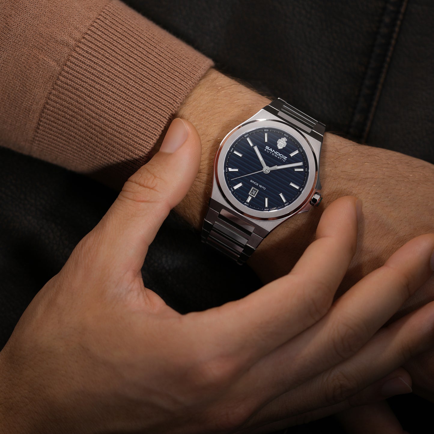 Sandoz Chanet Automatic Dark Blue Dial Men's Watch SZWGL0000804