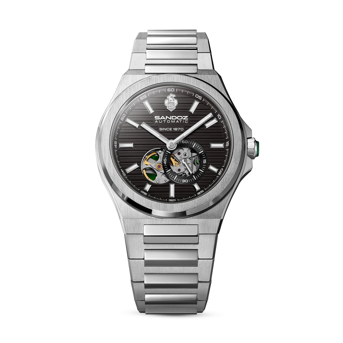 Sandoz Chanet Open Heart Automatic Black Dial Men's Watch SZWGL0000810