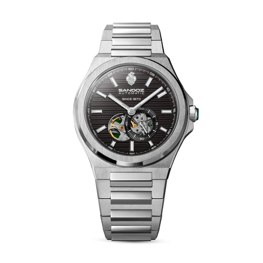 Sandoz Chanet Open Heart Automatic Black Dial Men's Watch SZWGL0000810
