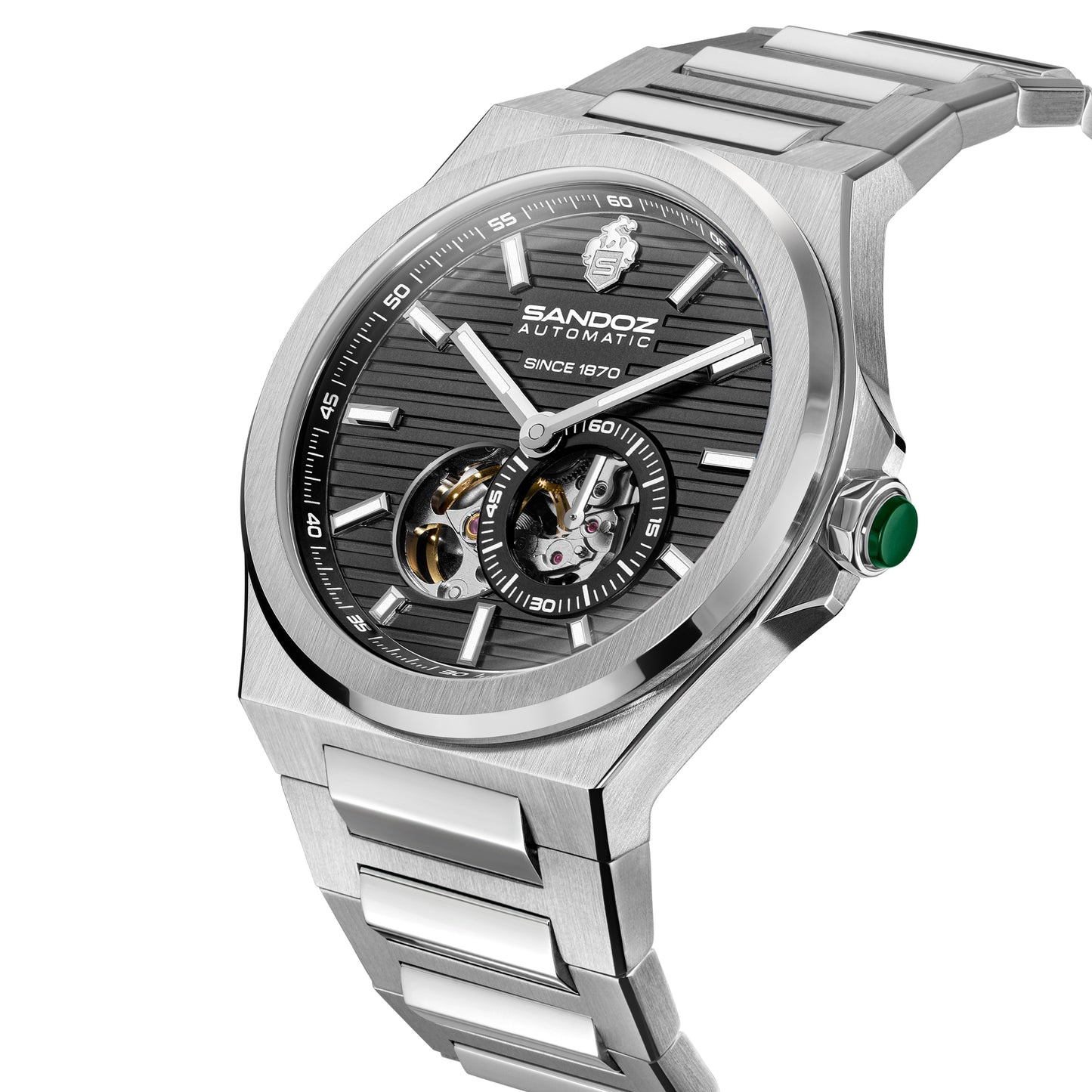 Sandoz Chanet Open Heart Automatic Black Dial Men's Watch SZWGL0000810