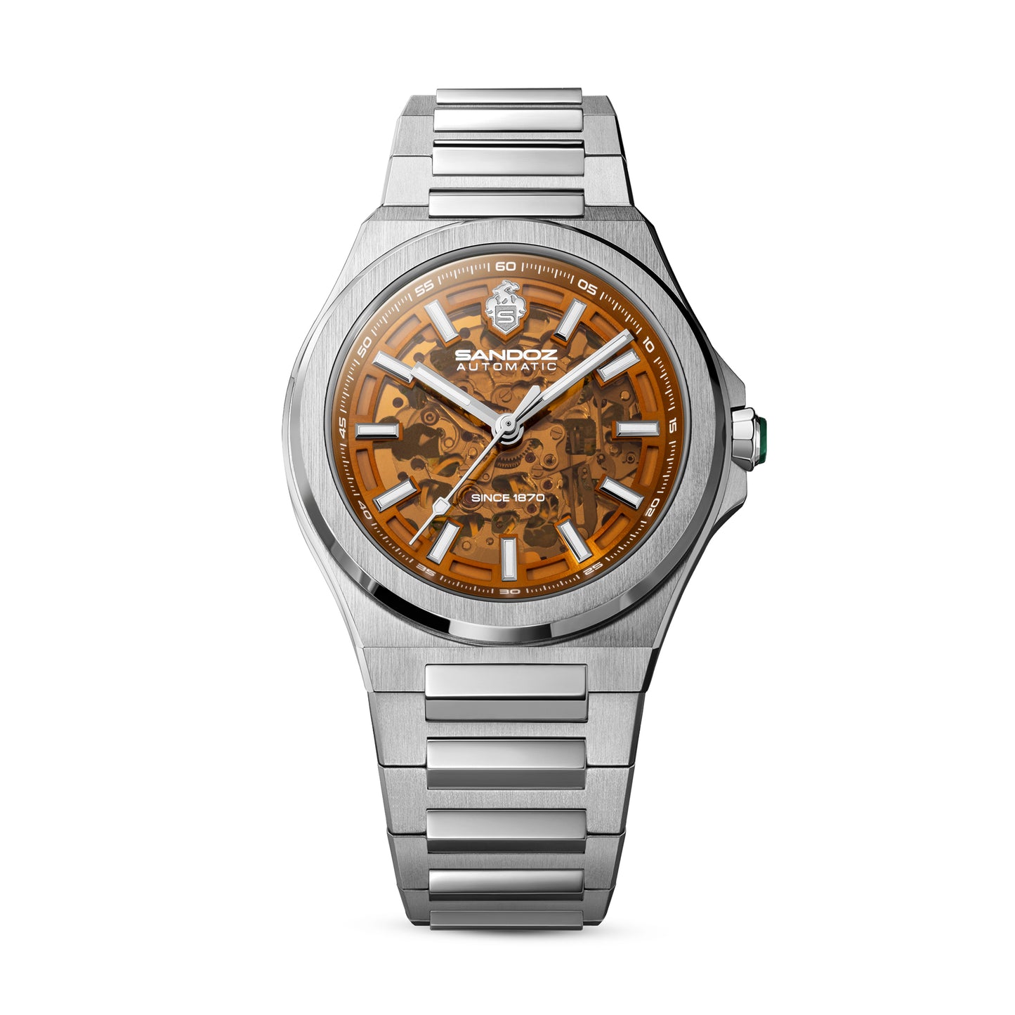 Sandoz Chanet Automatic Amber Skeleton Dial Men's Watch SZWGL0000816