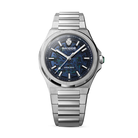 Sandoz Chanet Automatic Blue Skeleton Dial Men's Watch SZWGL0000819
