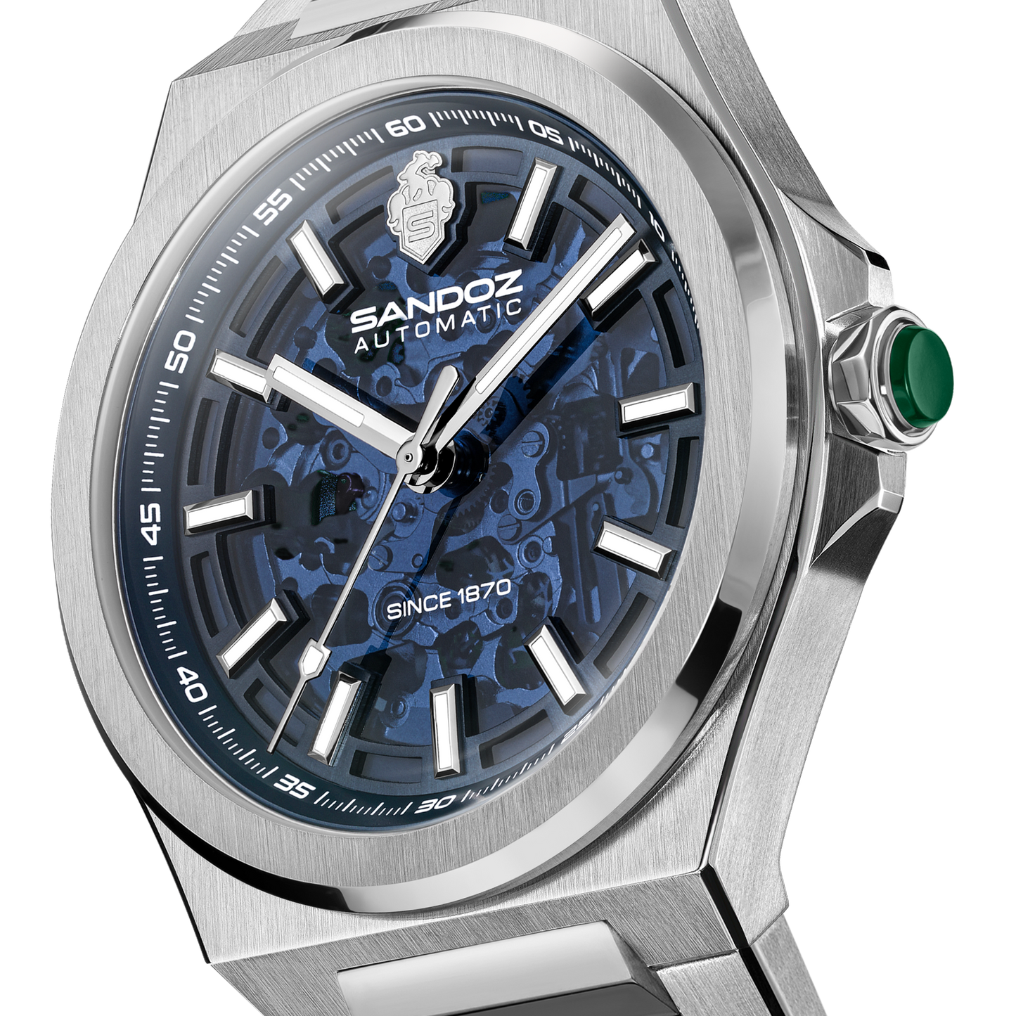 Sandoz Chanet Automatic Blue Skeleton Dial Men's Watch SZWGL0000819