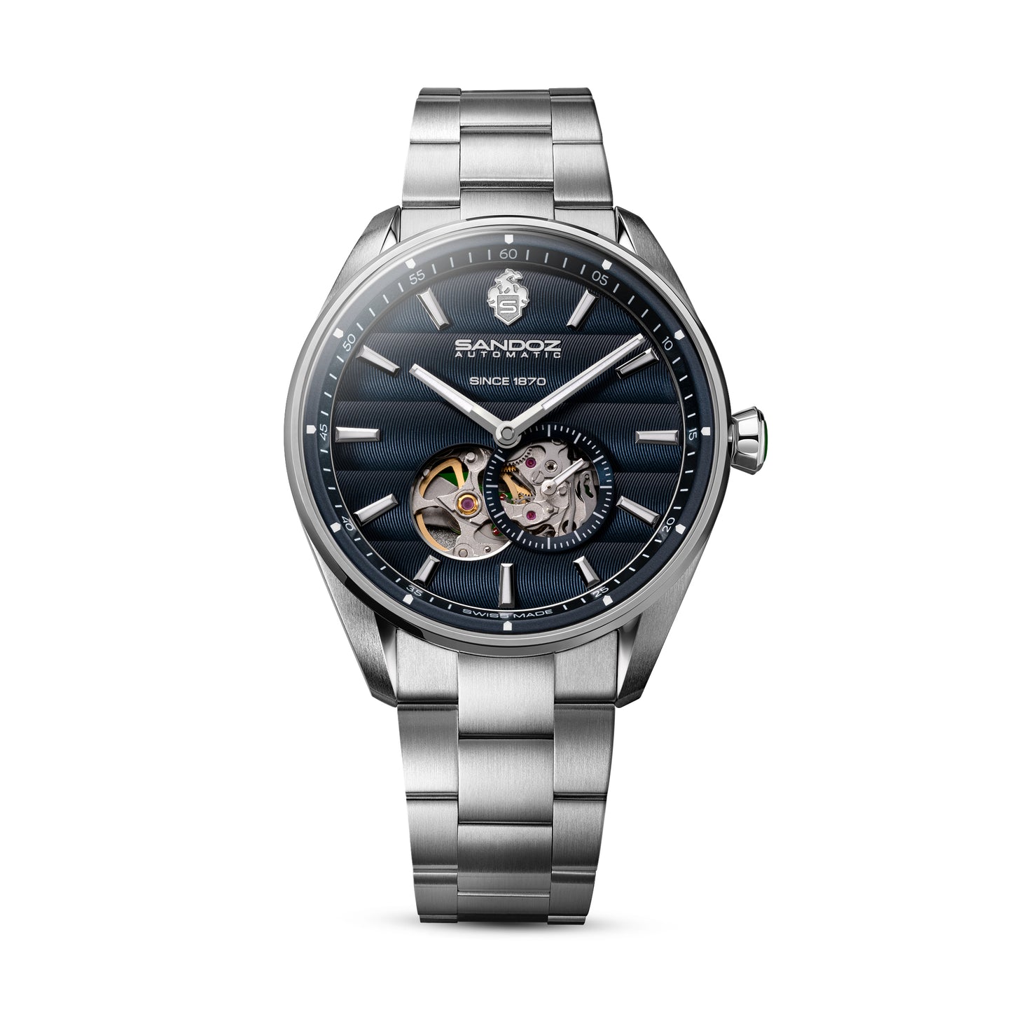 Sandoz Bachelin Open Heart Automatic Blue Dial Men's Watch SZWGL0001106