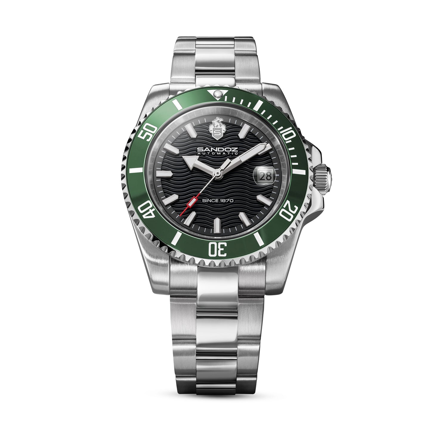 Sandoz Chaumont Automatic Green Ceramic Bezel Men's Watch SZWGL0001202