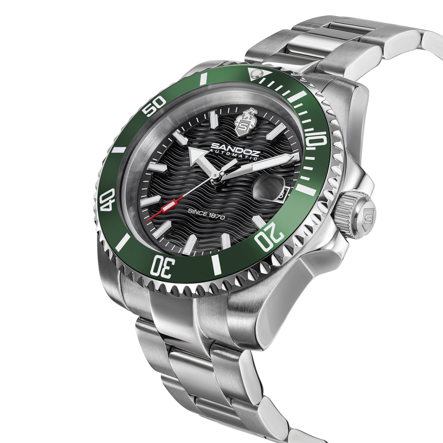 Sandoz Chaumont Automatic Green Ceramic Bezel Men's Watch SZWGL0001202
