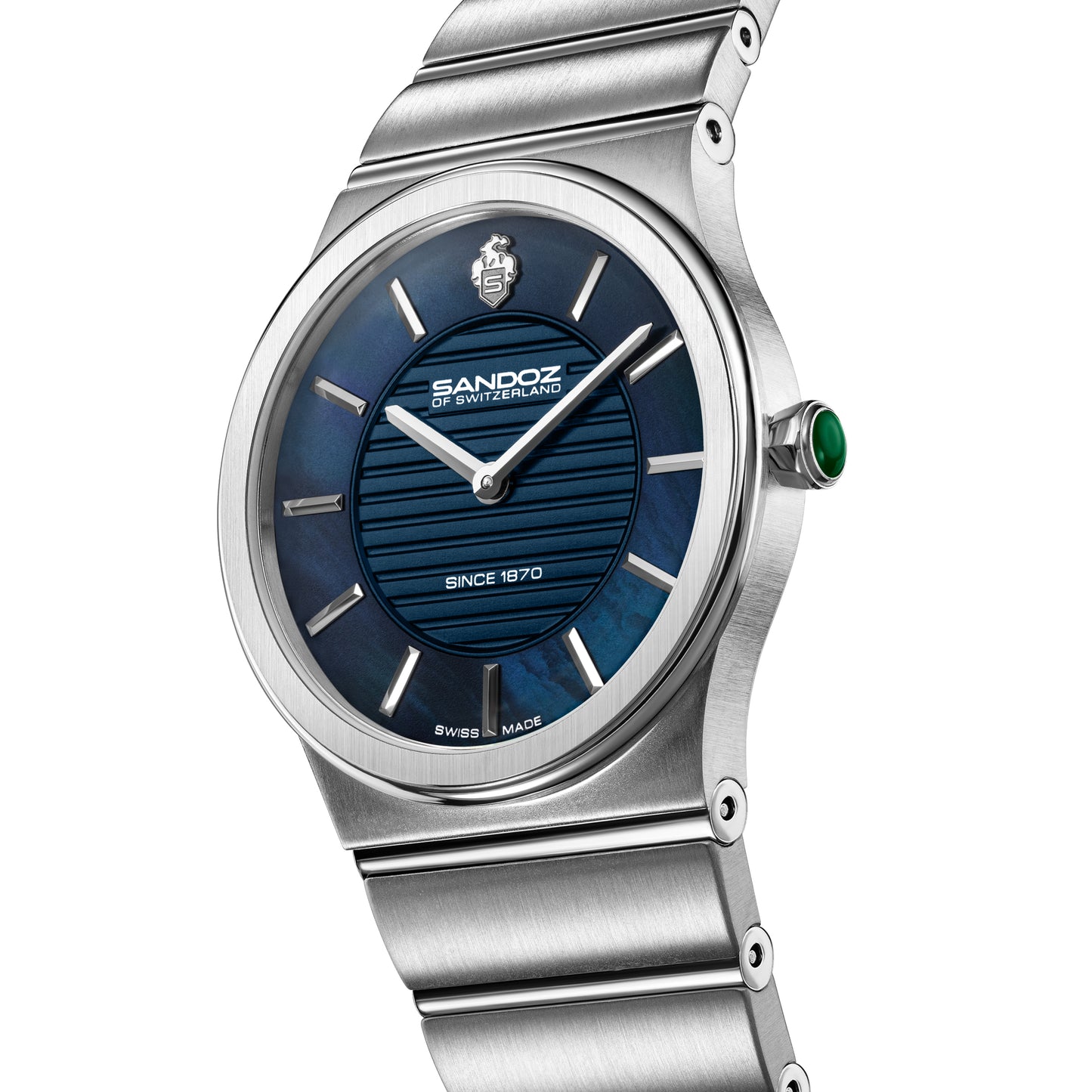Sandoz Tresor Stainless Steel Blue MOP Dial Quartz Women's Watch SZWLG0000601