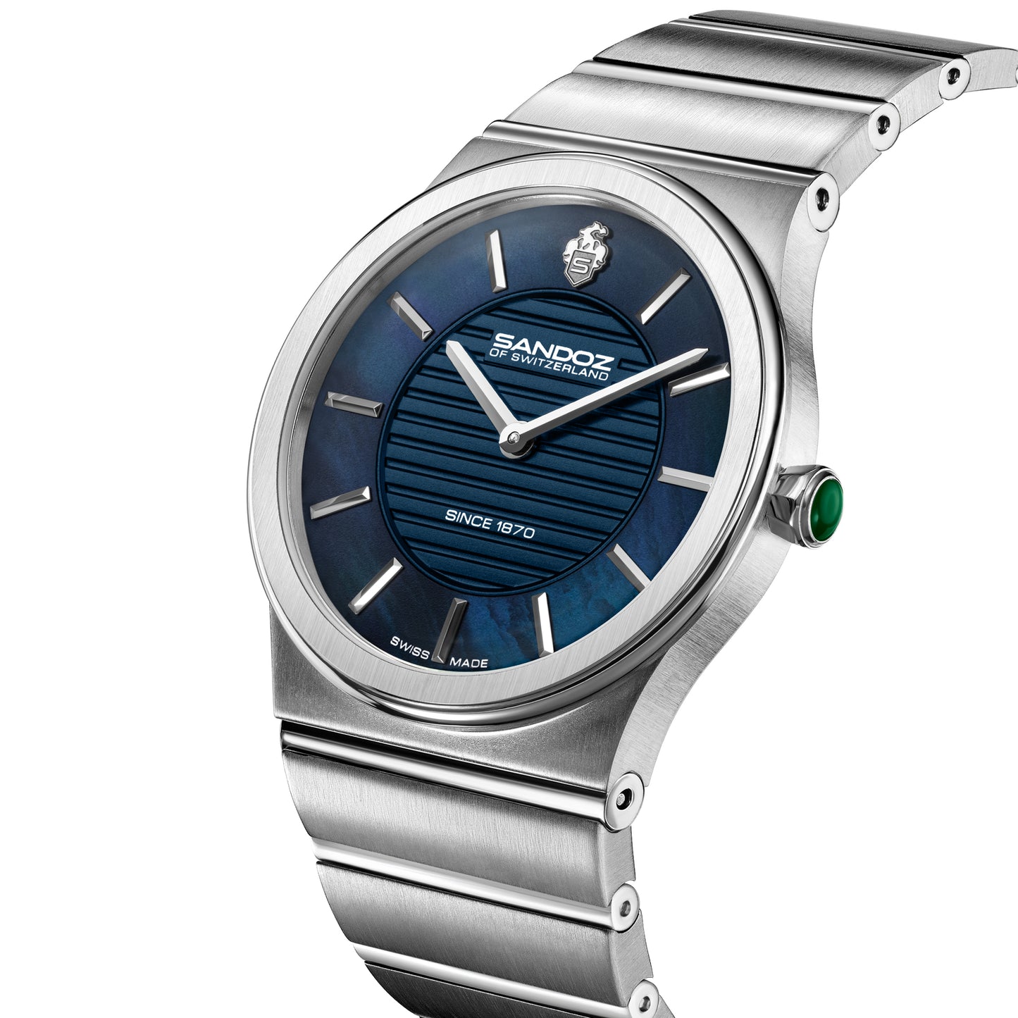 Sandoz Tresor Stainless Steel Blue MOP Dial Quartz Women's Watch SZWLG0000601