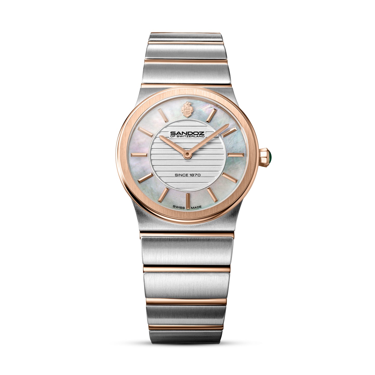 Sandoz Tresor Two-tone Steel White MOP Dial Quartz Women's Watch SZWLG0000602
