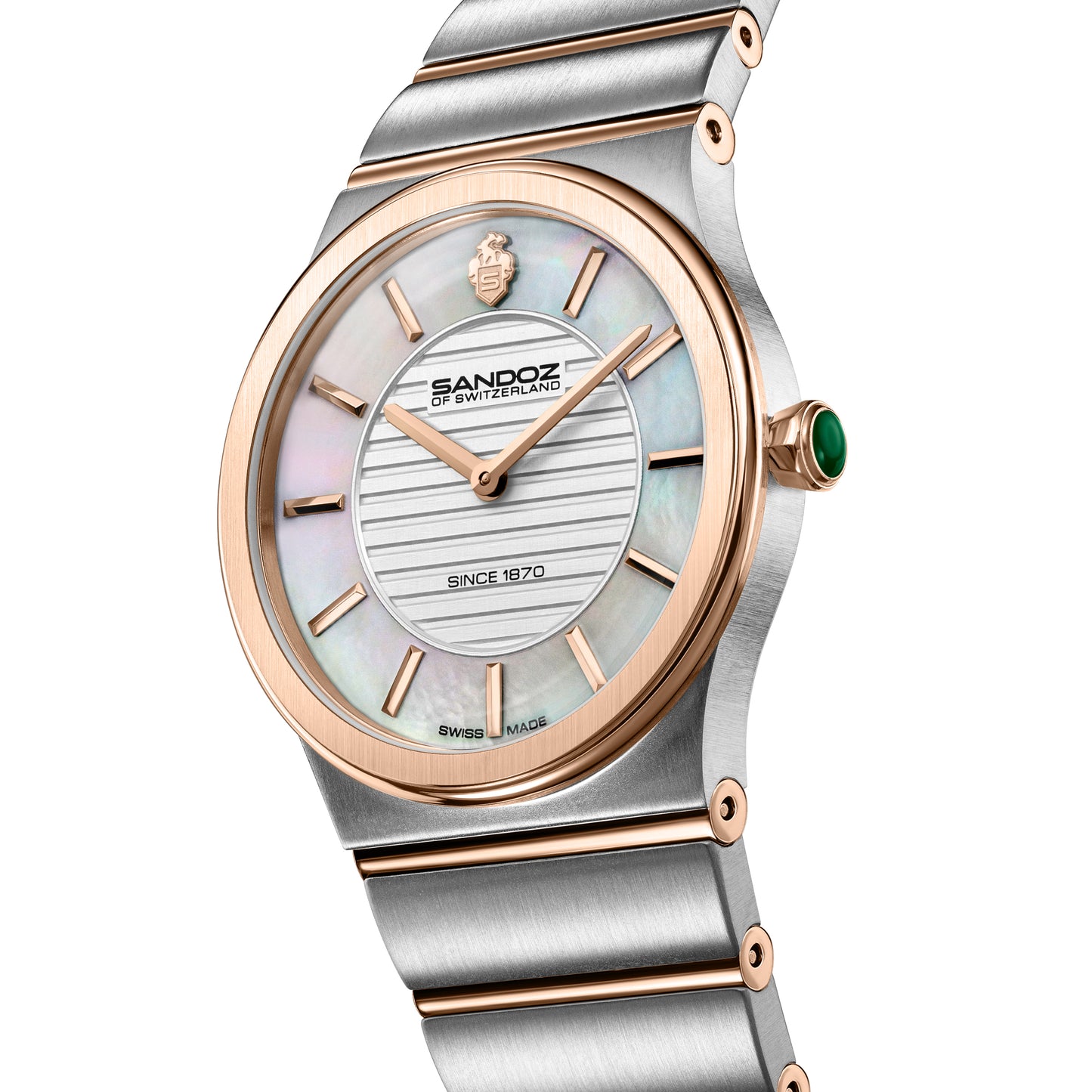 Sandoz Tresor Two-tone Steel White MOP Dial Quartz Women's Watch SZWLG0000602