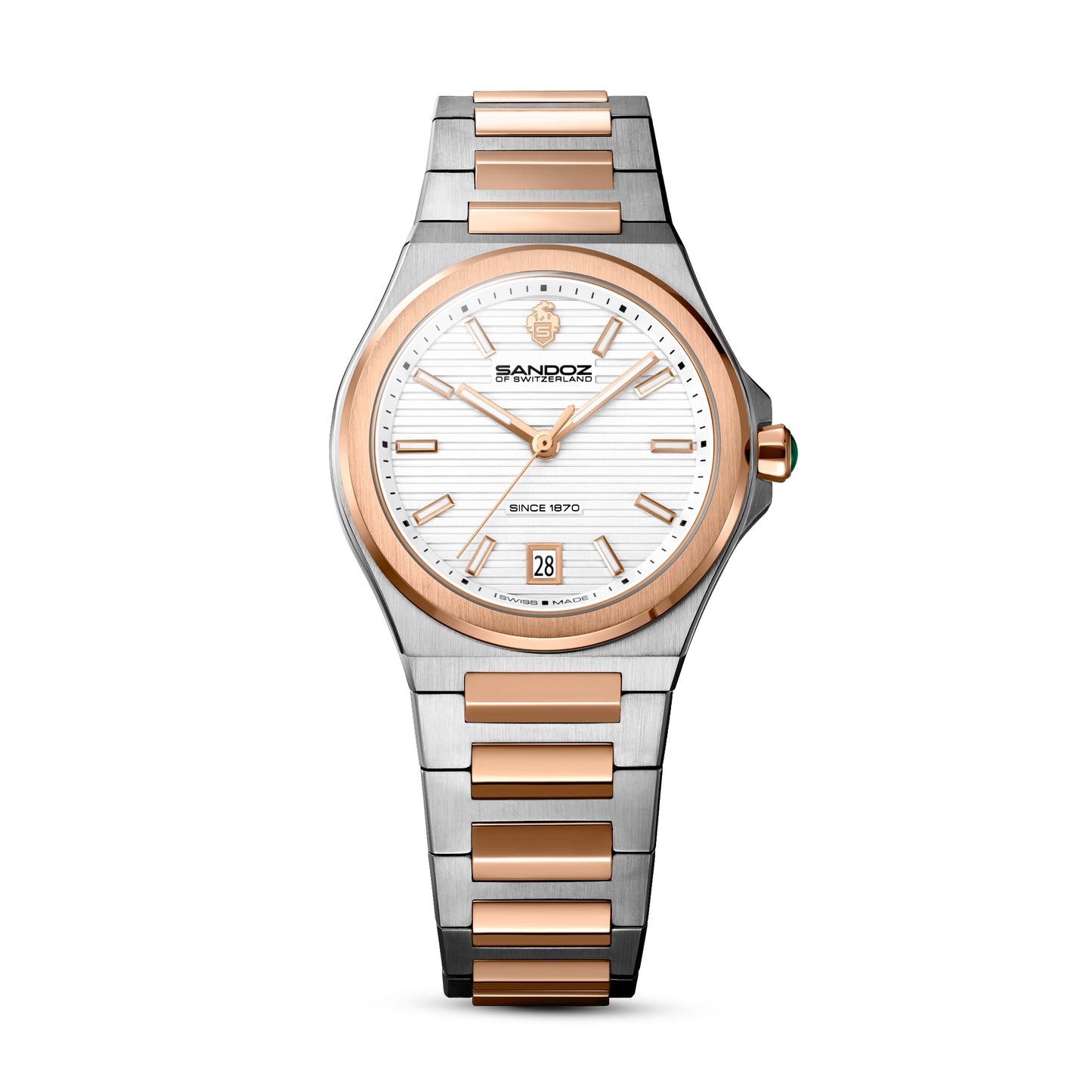 Sandoz Chanet Two-tone Rose Gold Steel Quartz Women's Watch SZWLH0000834