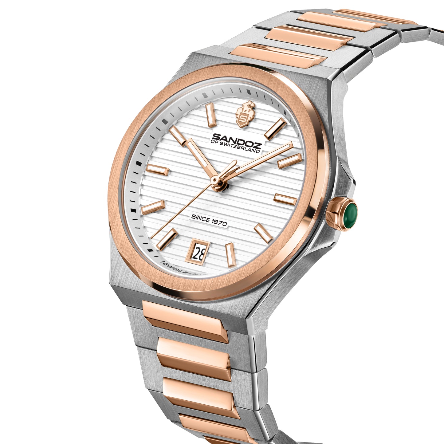 Sandoz Chanet Two-tone Rose Gold Steel Quartz Women's Watch SZWLH0000834