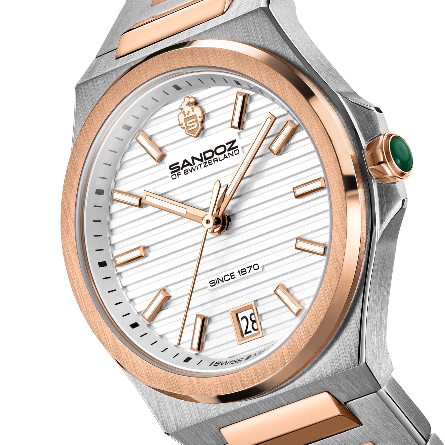 Sandoz Chanet Two-tone Rose Gold Steel Quartz Women's Watch SZWLH0000834