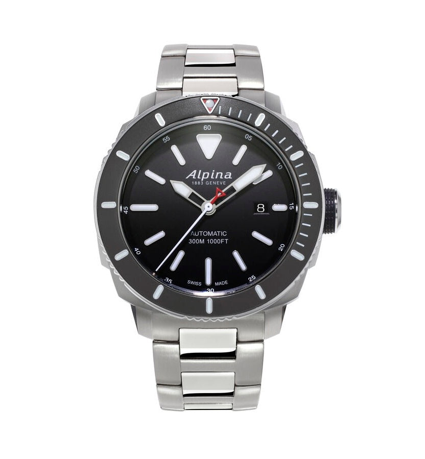 Alpina Seastrong Diver Automatic Black Dial Men's Watch AL-525LBG4V6B