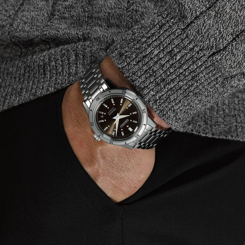 Seiko Presage Style 60's Automatic Stainless Steel Brown Dial Men's Watch SRPL09J1