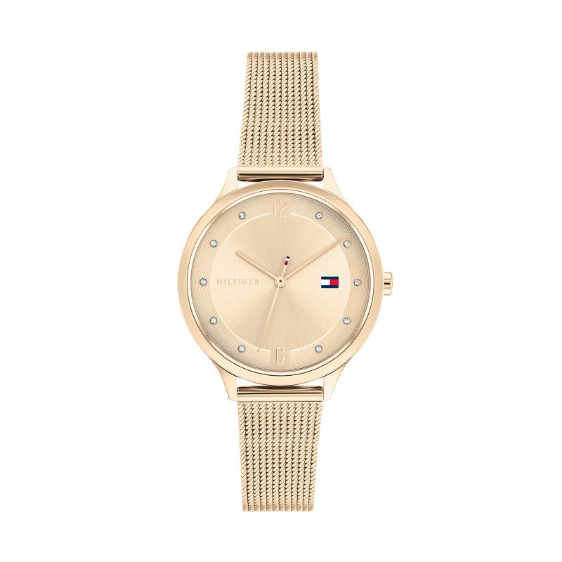 Tommy Hilfiger 1782431 Women's Ionic Carnation Gold Plated Steel Mesh Watch