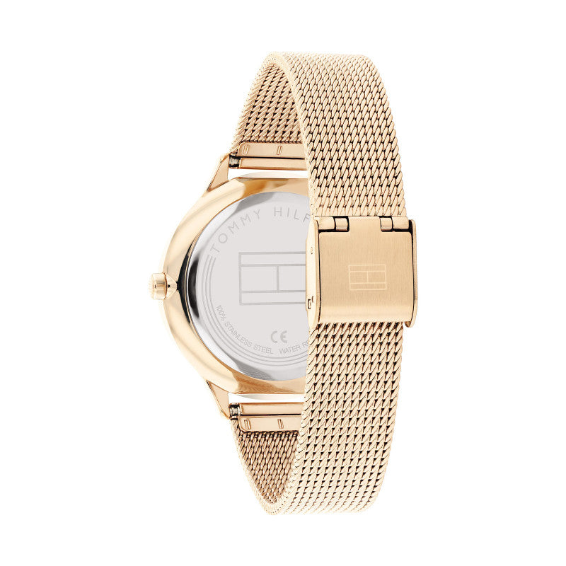 Tommy Hilfiger 1782431 Women's Ionic Carnation Gold Plated Steel Mesh Watch