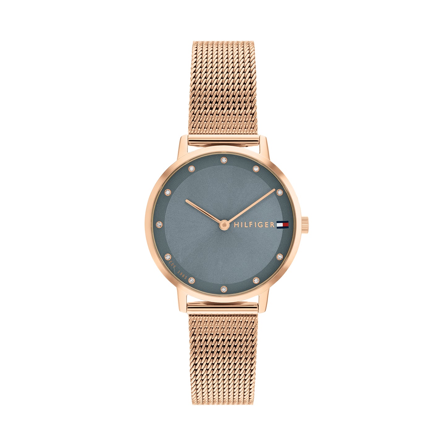 Tommy Hilfiger 1782669 Women's Ionic Rose Gold Plated Steel Mesh Quartz Basic Slim Watch