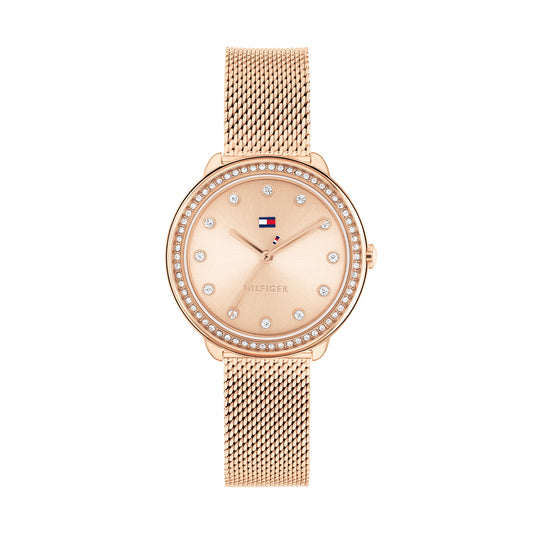 Tommy Hilfiger 1782700 Women's Ionic Rose Gold Plated Steel Mesh Watch