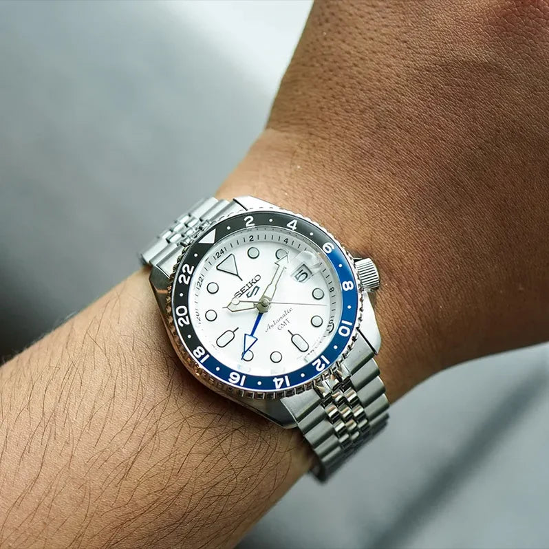 Seiko 5 Sports SKX GMT "Polar Batman" Automatic Men's Watch SSK033K1