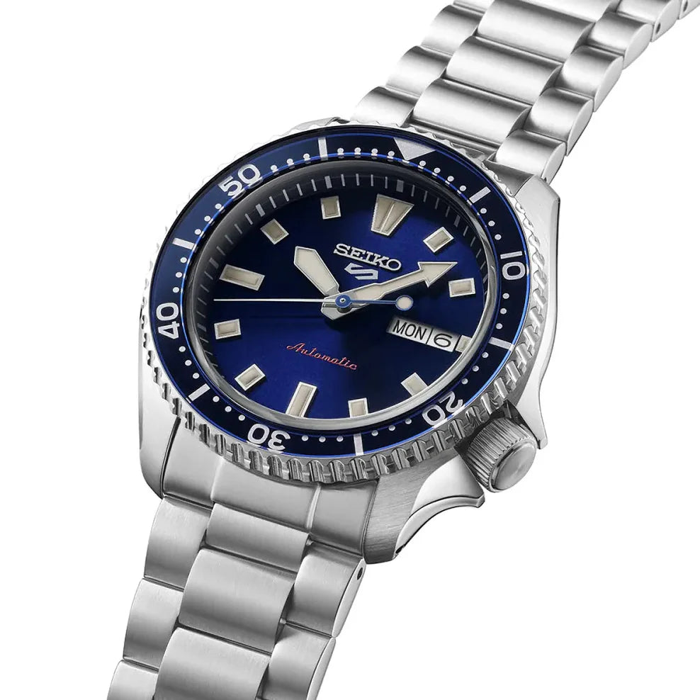 Seiko 5 Koniro Blue Dial Automatic Stainless Steel Watch SRPL83K1