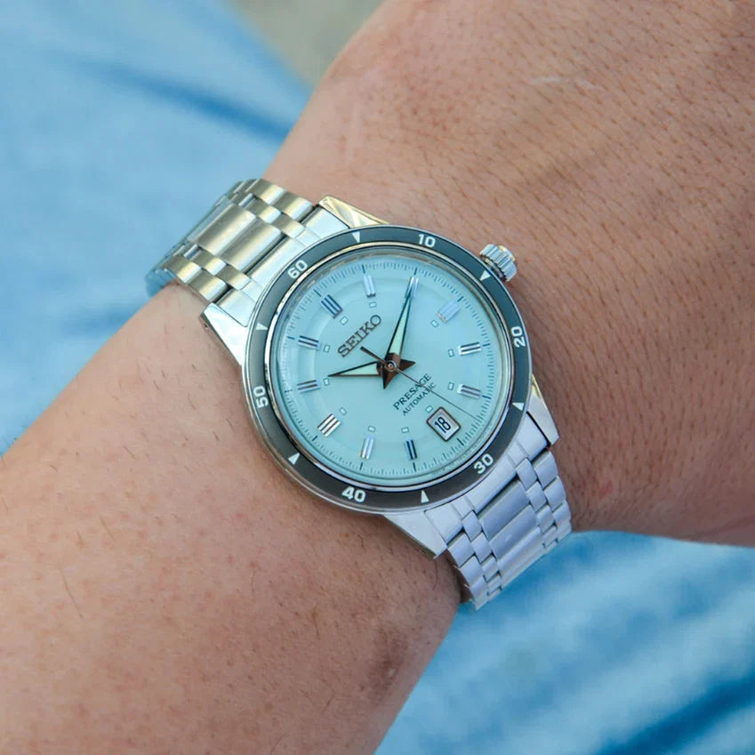Seiko Presage Style 60's Ice Green Automatic Stainless Steel Men's Watch SRPL71J1