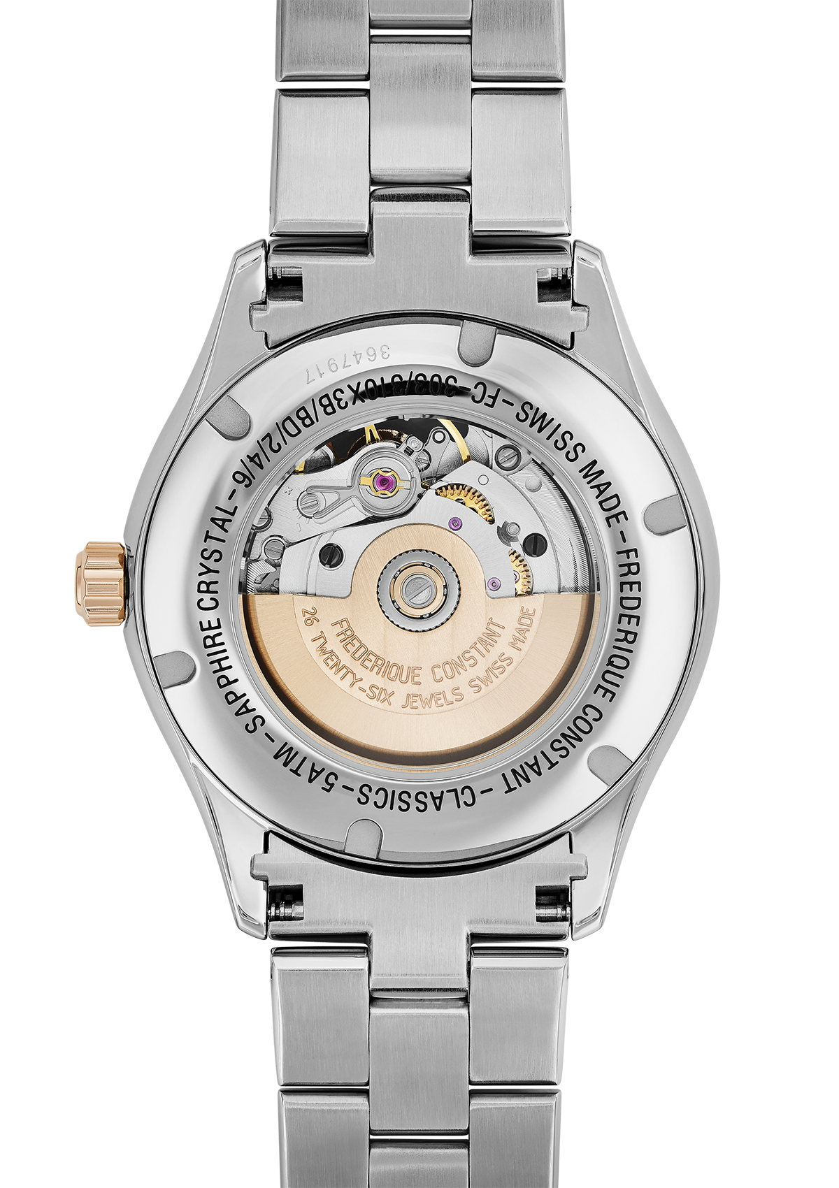 Frederique Constant Double Heartbeat Automatic Diamond Ladies Watch FC-303LGD3BD2B
