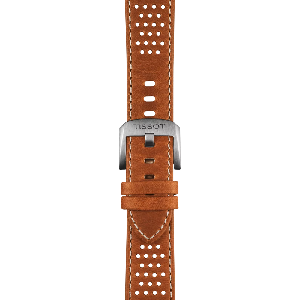 Tissot PR516 Powermatic 80 Automatic Leather Strap Watch 38mm T149.407.16.051.00