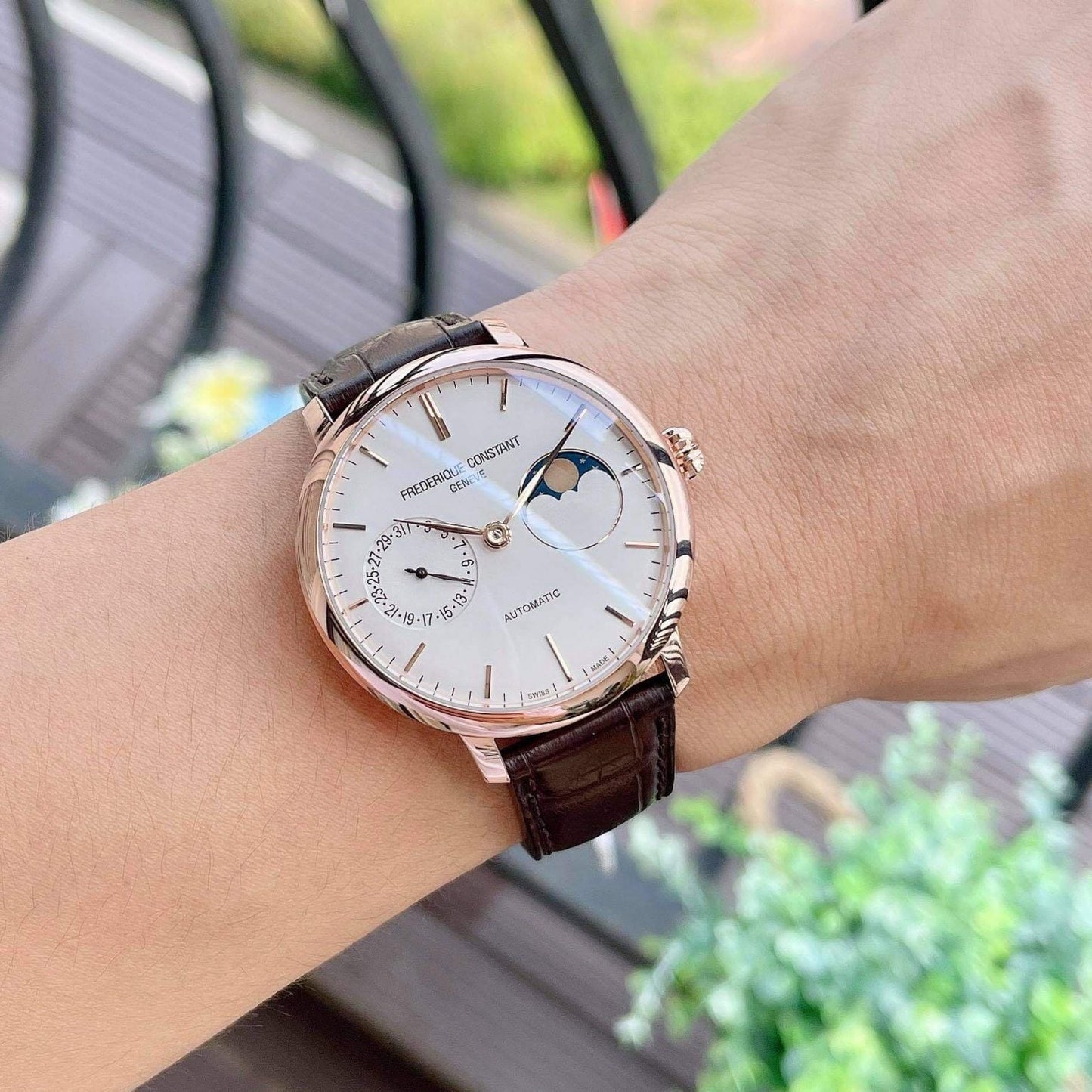 Frederique Constant Slimline Moonphase Automatic Men's Watch FC-702V3S4