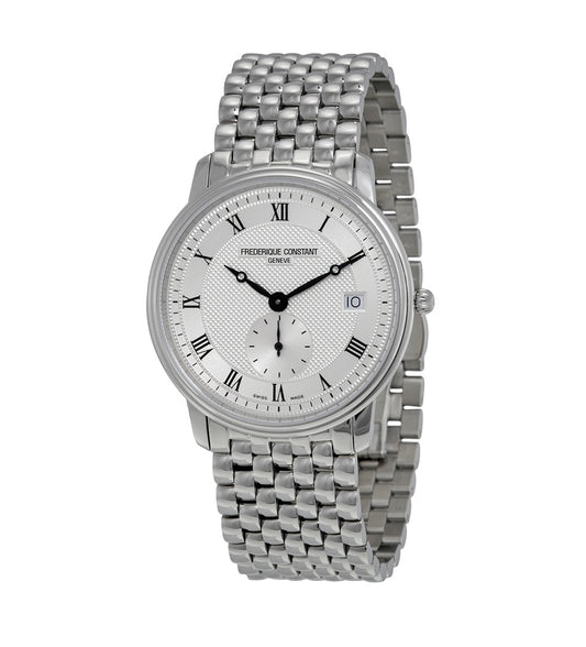 Frederique Constant Slimline Silver Guilloche Dial Men's Watch FC-245M4S6B